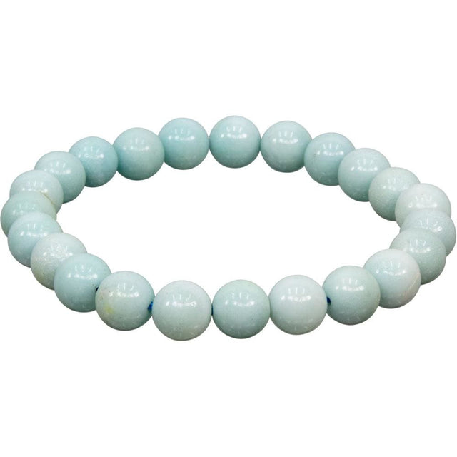 8 mm Elastic Bracelet Round Beads - Amazonite - Magick Magick.com