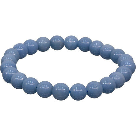 8 mm Elastic Bracelet Round Beads - Angelite - Magick Magick.com