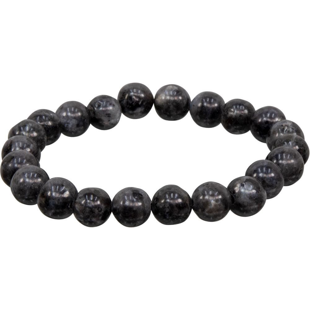 8 mm Elastic Bracelet Round Beads - Black Labradorite - Magick Magick.com