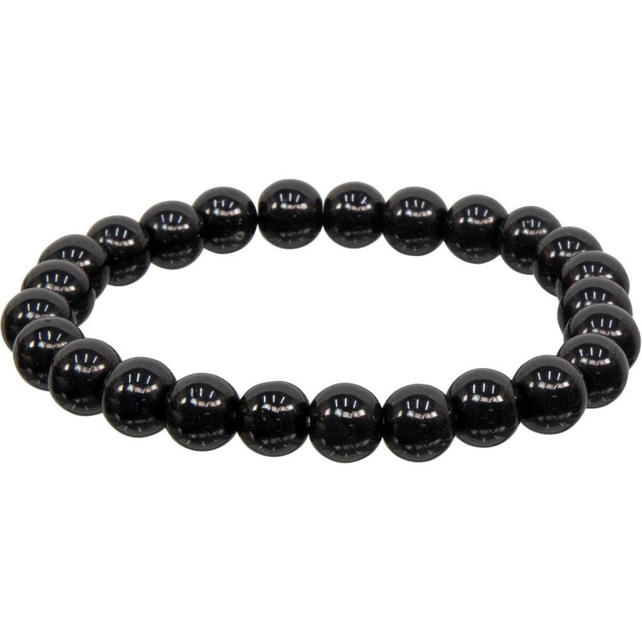 8 mm Elastic Bracelet Round Beads - Black Obsidian - Magick Magick.com