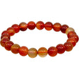 8 mm Elastic Bracelet Round Beads - Brown & Red Agate - Magick Magick.com