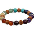 8 mm Elastic Bracelet Round Beads - Chakra & Rudraksha - Magick Magick.com