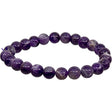 8 mm Elastic Bracelet Round Beads - Chevron Amethyst - Magick Magick.com