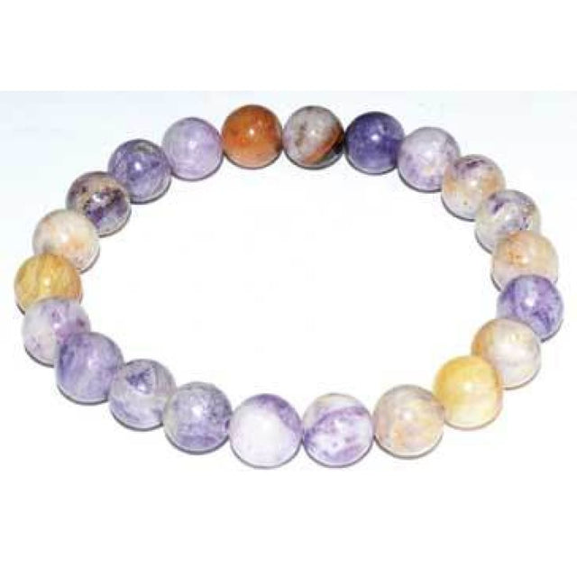 8 mm Elastic Bracelet Round Beads - Flower Charoite - Magick Magick.com