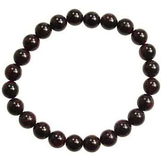8 mm Elastic Bracelet Round Beads - Garnet Bracelet - Magick Magick.com