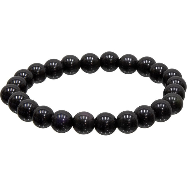 8 mm Elastic Bracelet Round Beads - Goldsheen Obsidian - Magick Magick.com