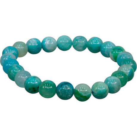 8 mm Elastic Bracelet Round Beads - Hemimorphite - Magick Magick.com