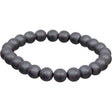 8 mm Elastic Bracelet Round Beads - Matte Hematite - Magick Magick.com