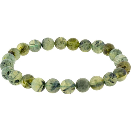 8 mm Elastic Bracelet Round Beads - Prehnite - Magick Magick.com