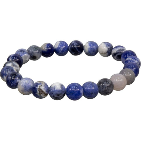 8 mm Elastic Bracelet Round Beads - Sodalite - Magick Magick.com