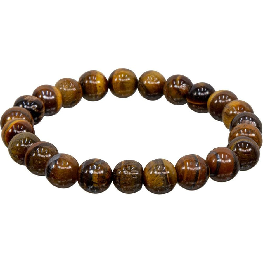 8 mm Elastic Bracelet Round Beads - Tiger Eye - Magick Magick.com