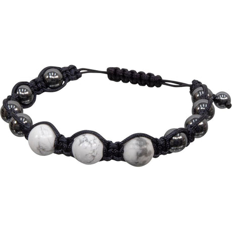 8 mm Magnetic Hematite Bracelet - Howlite - Magick Magick.com