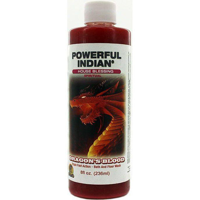 8 oz Indio Powerful Indian Spiritual Bath & Floor Wash - Dragon's Blood - Magick Magick.com