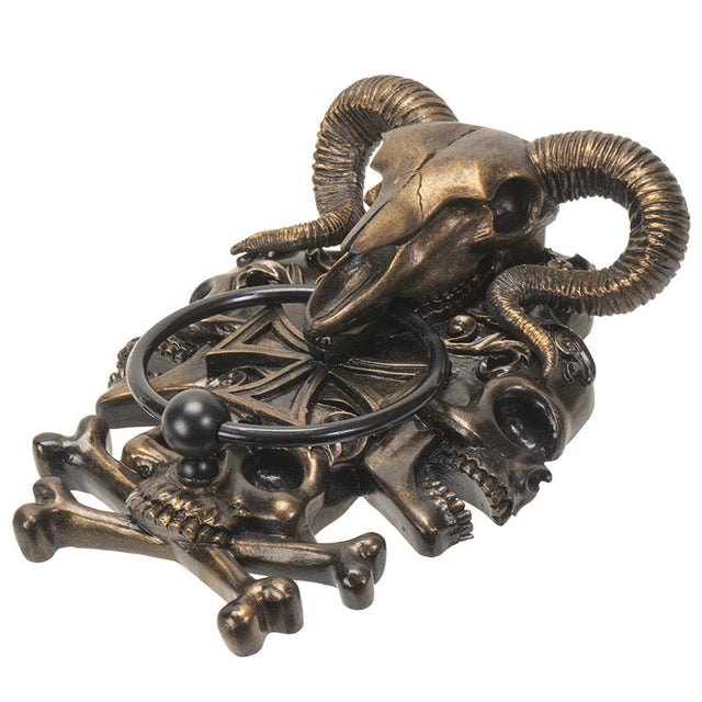 8.25" Ram & Skull Door Knocker - Magick Magick.com