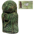 8.25" Volcanic Stone Statue - Praying Jizo Buddah - Green - Magick Magick.com