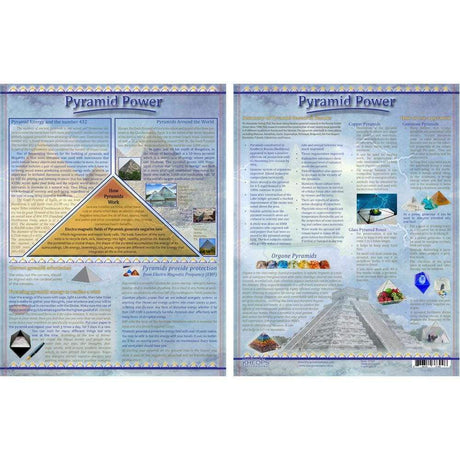 8.5" x 11" English Information Chart - Pyramids - Magick Magick.com