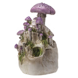 8.6" Skull with Purple Mushrooms Statue - Magick Magick.com