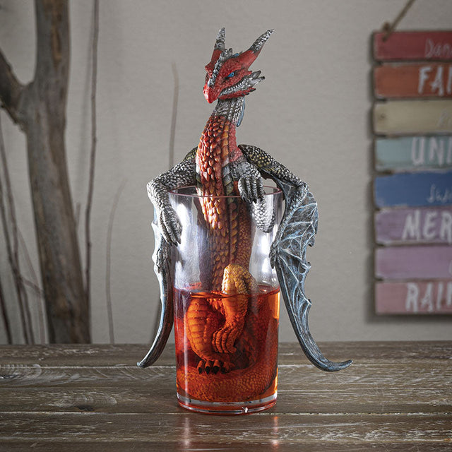 8.75" Long Island Ice Tea Dragon Statue - Magick Magick.com