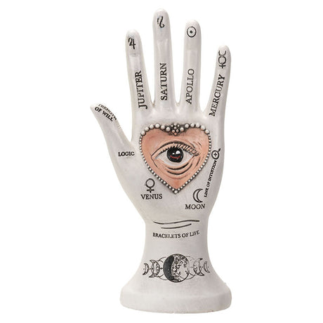 8.8" Palmistry Hand Statue - Heart - Magick Magick.com