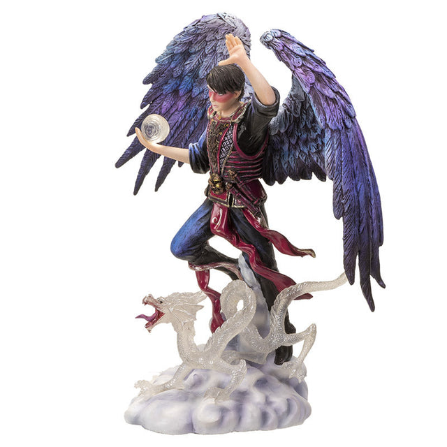 9" Anne Strokes Elemental Magic Statue - Air Wizard - Magick Magick.com