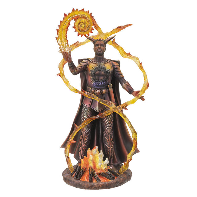 9" Anne Strokes Elemental Magic Statue - Fire Wizard - Magick Magick.com