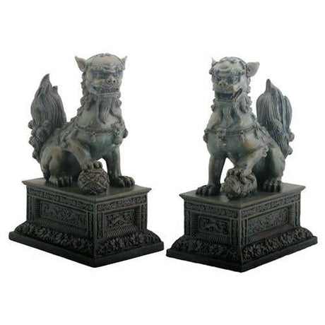 9" Chinese Lions Statue (Set of 2) - Magick Magick.com