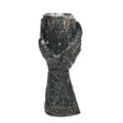 9" Resin & Stainless Steel Chalice / Goblet - Lions Heart Gauntlet - Magick Magick.com