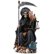 9" Santa Muerte Skeleton Statue - Black - Magick Magick.com