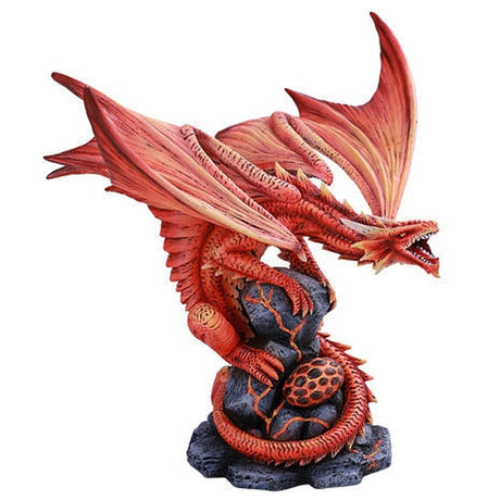 9.5" Anne Stokes Dragon Statue - Fire Dragon - Magick Magick.com