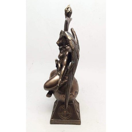 9.5" Baphomet Sabbatic Sculpture in Bronze - Magick Magick.com