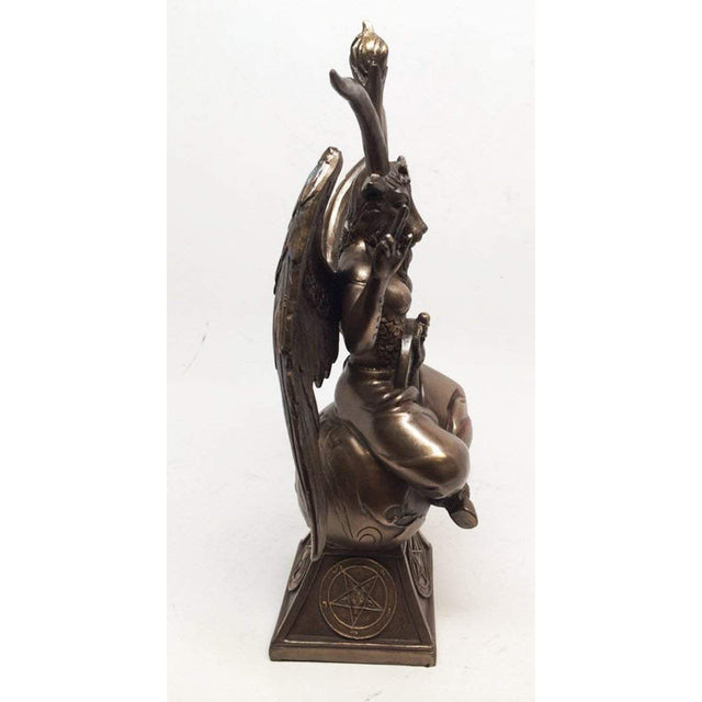 9.5" Baphomet Sabbatic Sculpture in Bronze - Magick Magick.com