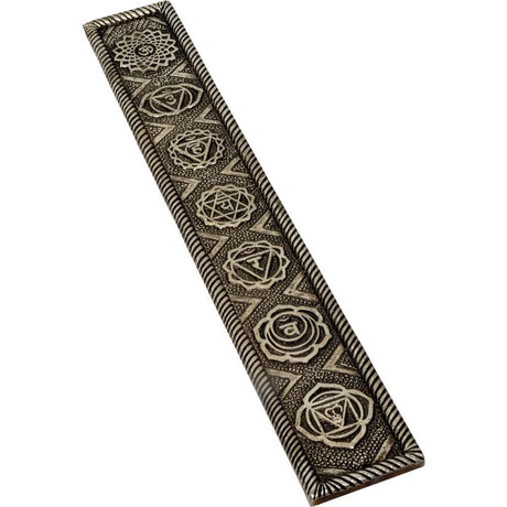 9.75" Aluminum Incense Holder - 7 Chakras - Magick Magick.com