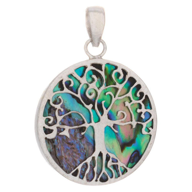 Abalone Shell Tree of Life Sterling Silver Pendant - Magick Magick.com
