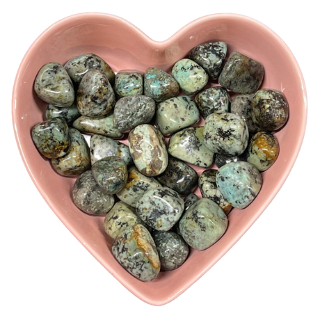 African Turquoise Tumbled Stone Natural Gemstone - One Stone - Magick Magick.com