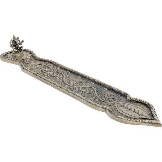 Aluminum Incense Holder - Ganesha with Leaf - Magick Magick.com