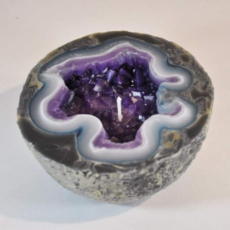 Amethyst Geode 2.25" Scented Bergamot & Violet Candle - Magick Magick.com