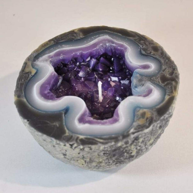 Amethyst Geode 2.25" Unscented Candle - Magick Magick.com
