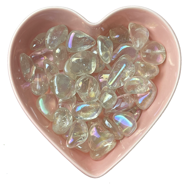 Angel Aura Quartz Tumbled Stone Natural Gemstone - One Stone - Magick Magick.com