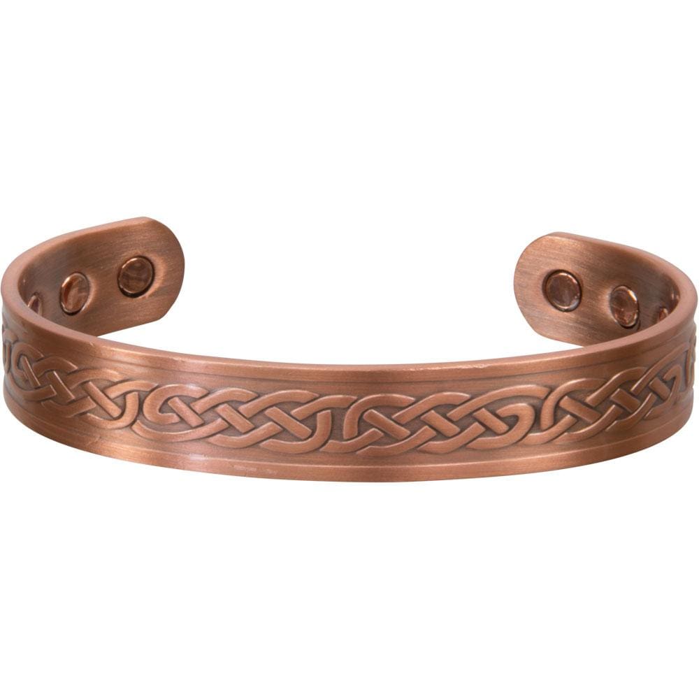 Antique Copper Magnetic Bracelet - Celtic Knots - Magick Magick.com