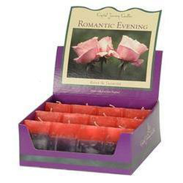 Aromatherapy Scented Square Votives - Romantic Evening - Jasmine & Rose (Box of 12) - Magick Magick.com