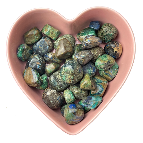 Azurite Malachite Tumbled Stone Natural Gemstone - One Stone - Magick Magick.com