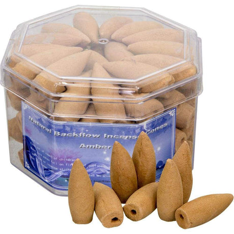 Backflow Incense Cones - Amber Fragrance (Pack of 70) - Magick Magick.com