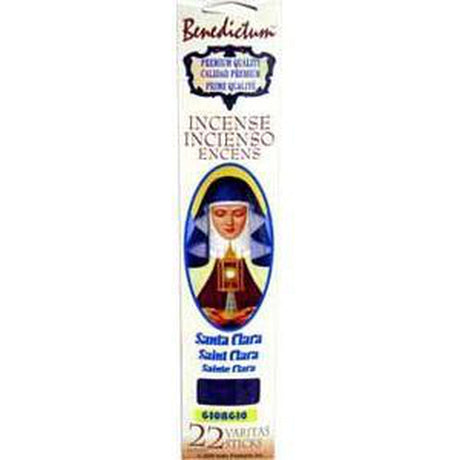 Benedictum Incense Sticks 22 Pack - St. Clara - Magick Magick.com