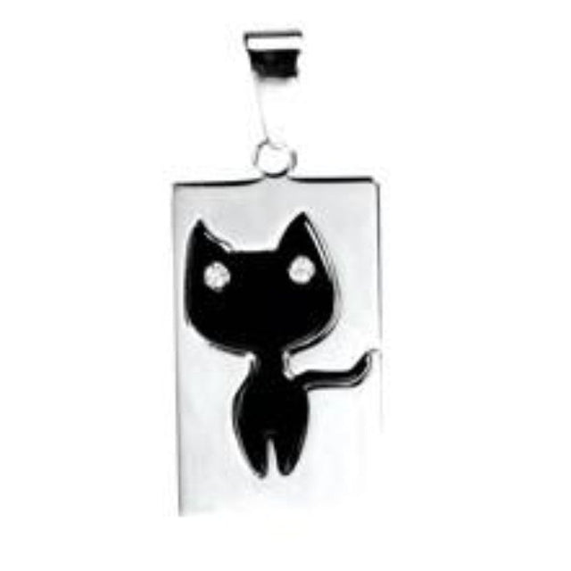 Black Kat Stainless Steel Pendant - Magick Magick.com