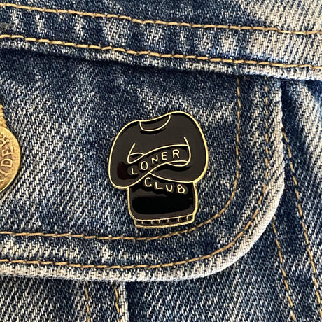 Black Shirt Loner Club Enamel Pin - Magick Magick.com