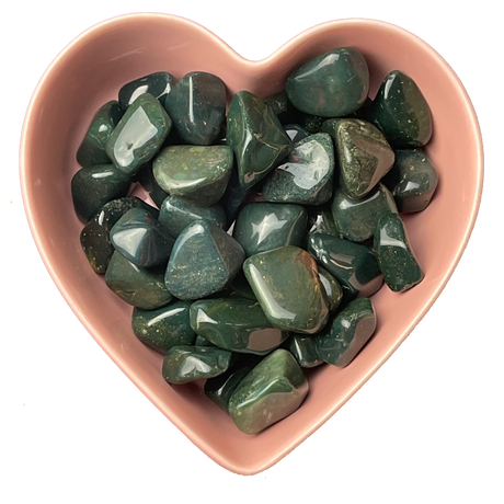 Bloodstone (Heliotrope) Tumbled Stone Natural Gemstone - One Stone - Magick Magick.com