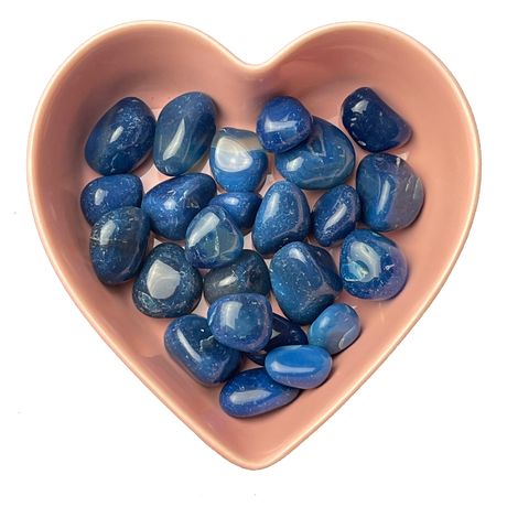 Blue Onyx Tumbled Stone Natural Gemstone - One Stone - Magick Magick.com