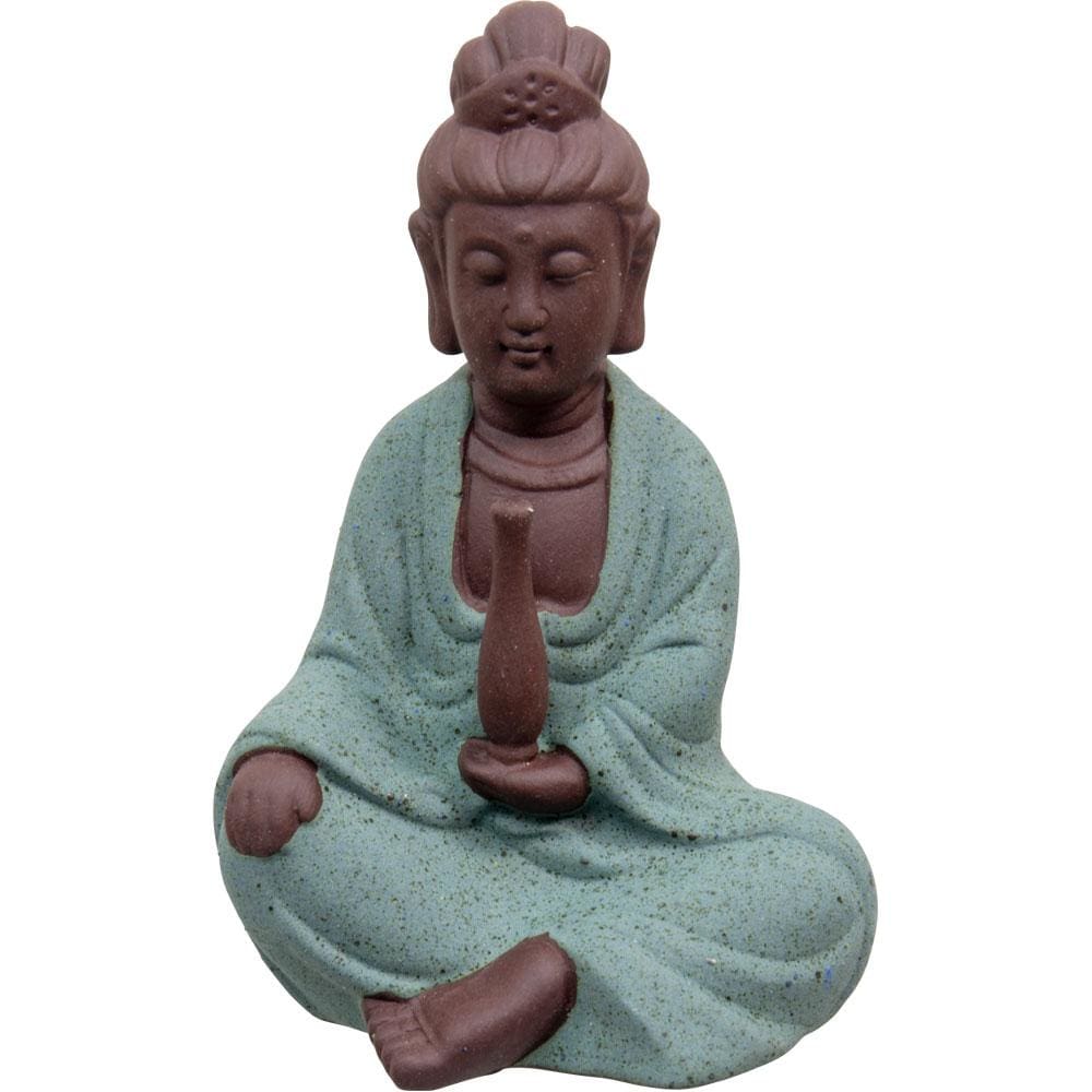 Ceramic Kwan Yin Statue - Green - Magick Magick.com