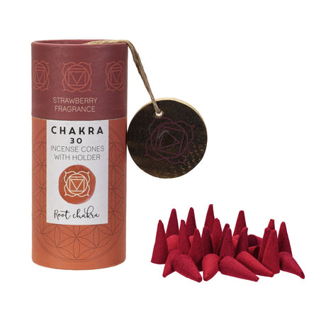 Chakra Incense Cones with Holder - Root (Pack of 30) - Magick Magick.com