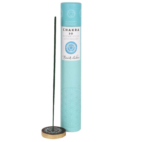 Chakra Incense Sticks with Holder - Throat - Blueberry (30 Sticks) - Magick Magick.com